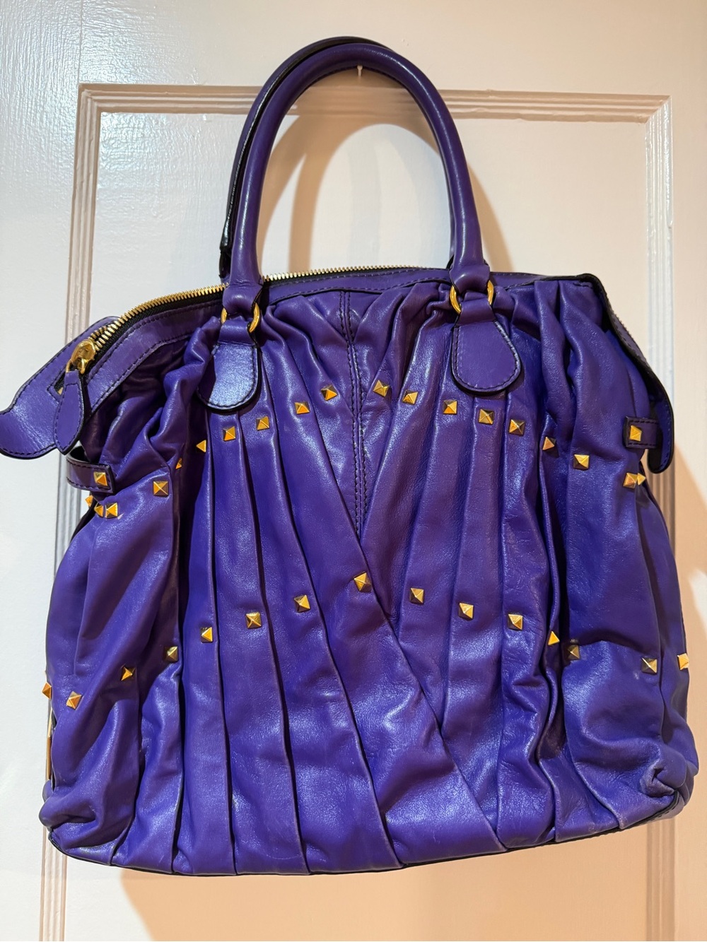 Valentino Maison Purple rockstud bag ASO Gossip Girl Jenny Humphrey - Picture 8 of 10